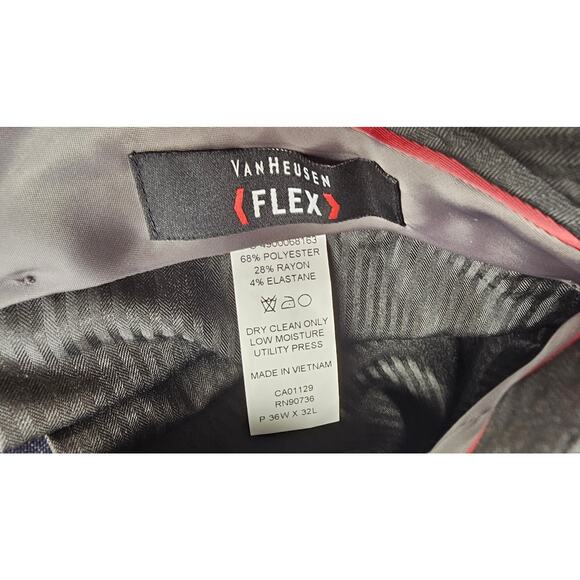 NWT 38x32 vanhuesen flex fit stretch active dress pants slacks navy slim fit NEW - Picture 5 of 10